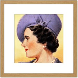 Artery8 Timym Portrait Queen Elizabeth (Bowes-Lyon) England Painting 8X8 Inch Square Wooden Framed Wall Art Print Picture with Mount in Light Oak Light Oak Artery8 Timym Portrait Queen Elizabeth (Bowes-Lyon) England Painting 8X8 Inch Square Wooden Framed Wall Art Print Picture with Mount in Light Oak Light Oak