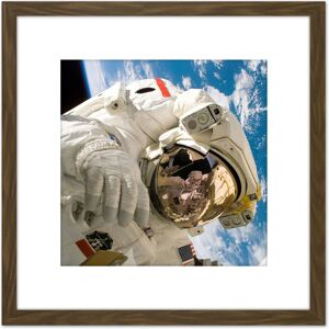 Artery8 Space NASA Astronaut Sellers Spacewalk Earth Photo 8X8 Inch Square Wooden Framed Wall Art Print Picture with Mount in Brown Brown Artery8 Space NASA Astronaut Sellers Spacewalk Earth Photo 8X8 Inch Square Wooden Framed Wall Art Print Picture with Mount in Brown Brown