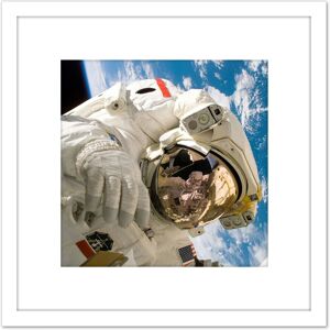 Artery8 Space NASA Astronaut Sellers Spacewalk Earth Photo 8X8 Inch Square Wooden Framed Wall Art Print Picture with Mount in White White Artery8 Space NASA Astronaut Sellers Spacewalk Earth Photo 8X8 Inch Square Wooden Framed Wall Art Print Picture with Mount in White White