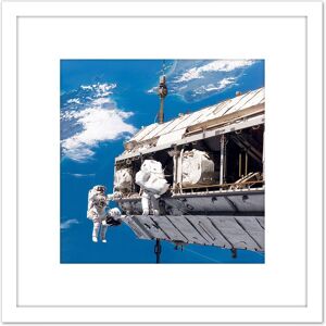 Artery8 Space NASA STS-116 Spacewalk International Station Photo 8X8 Inch Square Wooden Framed Wall Art Print Picture with Mount in White White Artery8 Space NASA STS-116 Spacewalk International Station Photo 8X8 Inch Square Wooden Framed Wall Art Print Picture with Mount in White White