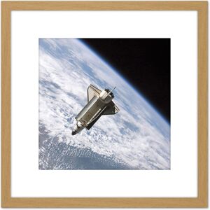 Artery8 Space NASA Shuttle Atlantis Over Earth Photo 8X8 Inch Square Wooden Framed Wall Art Print Picture with Mount in Light Oak Light Oak Artery8 Space NASA Shuttle Atlantis Over Earth Photo 8X8 Inch Square Wooden Framed Wall Art Print Picture with Mount in Light Oak Light Oak