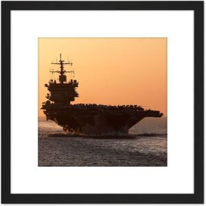 Artery8 Atherton Military USA Navy USS Enterprise Fleet Photo 8X8 Inch Square Wooden Framed Wall Art Print Picture with Mount in Black Black Artery8 Atherton Military USA Navy USS Enterprise Fleet Photo 8X8 Inch Square Wooden Framed Wall Art Print Picture with Mount in Black Black