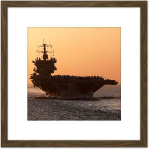 Artery8 Atherton Military USA Navy USS Enterprise Fleet Photo 8X8 Inch Square Wooden Framed Wall Art Print Picture with Mount in Brown Brown Artery8 Atherton Military USA Navy USS Enterprise Fleet Photo 8X8 Inch Square Wooden Framed Wall Art Print Picture with Mount in Brown Brown