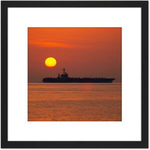 Artery8 Stahl Military USA Navy USS Stennis Aircraft Carrier Photo 8X8 Inch Square Wooden Framed Wall Art Print Picture with Mount in Black Black Artery8 Stahl Military USA Navy USS Stennis Aircraft Carrier Photo 8X8 Inch Square Wooden Framed Wall Art Print Picture with Mount in Black Black