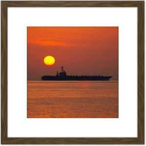 Artery8 Stahl Military USA Navy USS Stennis Aircraft Carrier Photo 8X8 Inch Square Wooden Framed Wall Art Print Picture with Mount in Brown Brown Artery8 Stahl Military USA Navy USS Stennis Aircraft Carrier Photo 8X8 Inch Square Wooden Framed Wall Art Print Picture with Mount in Brown Brown