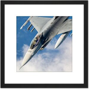 Artery8 Military USA USAF F-16 Fighting Falcon Fighter Jet Photo 8X8 Inch Square Wooden Framed Wall Art Print Picture with Mount in Black Black Artery8 Military USA USAF F-16 Fighting Falcon Fighter Jet Photo 8X8 Inch Square Wooden Framed Wall Art Print Picture with Mount in Black Black