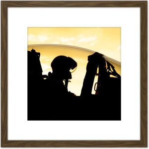 Artery8 Hughel Military USA F-15 Eagle Fighter Pilot Photo 8X8 Inch Square Wooden Framed Wall Art Print Picture with Mount in Brown Brown Artery8 Hughel Military USA F-15 Eagle Fighter Pilot Photo 8X8 Inch Square Wooden Framed Wall Art Print Picture with Mount in Brown Brown