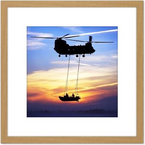 Artery8 Military UK Chinook Helicopter Royal Marines 8X8 Inch Square Wooden Framed Wall Art Print Picture with Mount in Light Oak Light Oak Artery8 Military UK Chinook Helicopter Royal Marines 8X8 Inch Square Wooden Framed Wall Art Print Picture with Mount in Light Oak Light Oak