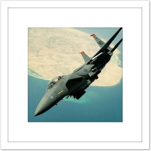 Artery8 Military USA USAF F-15E Strike Eagle Jet Fighter 8X8 Inch Square Wooden Framed Wall Art Print Picture with Mount in White White Artery8 Military USA USAF F-15E Strike Eagle Jet Fighter 8X8 Inch Square Wooden Framed Wall Art Print Picture with Mount in White White