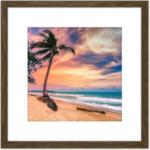 Artery8 Najm Phuket Thailand Tropical Palm Tree Beach Photo 8X8 Inch Square Wooden Framed Wall Art Print Picture with Mount in Brown Brown Artery8 Najm Phuket Thailand Tropical Palm Tree Beach Photo 8X8 Inch Square Wooden Framed Wall Art Print Picture with Mount in Brown Brown