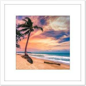 Artery8 Najm Phuket Thailand Tropical Palm Tree Beach Photo 8X8 Inch Square Wooden Framed Wall Art Print Picture with Mount in White White Artery8 Najm Phuket Thailand Tropical Palm Tree Beach Photo 8X8 Inch Square Wooden Framed Wall Art Print Picture with Mount in White White