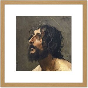 Artery8 Martin Henri Self Portrait As John Baptist Painting 8X8 Inch Square Wooden Framed Wall Art Print Picture with Mount in Light Oak Light Oak Artery8 Martin Henri Self Portrait As John Baptist Painting 8X8 Inch Square Wooden Framed Wall Art Print Picture with Mount in Light Oak Light Oak