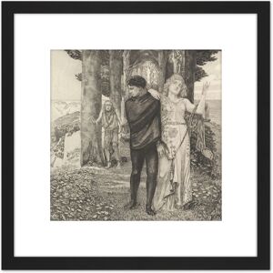 Artery8 Klinger Genie Death Second Part Engraving 8X8 Inch Square Wooden Framed Wall Art Print Picture with Mount in Black Black Artery8 Klinger Genie Death Second Part Engraving 8X8 Inch Square Wooden Framed Wall Art Print Picture with Mount in Black Black