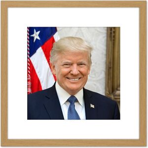 Artery8 Craighead Portrait US President Donald Trump Photo 8X8 Inch Square Wooden Framed Wall Art Print Picture with Mount in Light Oak Light Oak Artery8 Craighead Portrait US President Donald Trump Photo 8X8 Inch Square Wooden Framed Wall Art Print Picture with Mount in Light Oak Light Oak