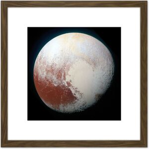 Artery8 Space NASA LORRI Dwarf Planet Pluto Enhanced Photo 8X8 Inch Square Wooden Framed Wall Art Print Picture with Mount in Brown Brown Artery8 Space NASA LORRI Dwarf Planet Pluto Enhanced Photo 8X8 Inch Square Wooden Framed Wall Art Print Picture with Mount in Brown Brown