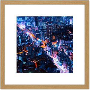 Artery8 Nolbert Tokyo Japan Time Lapse Lights Photo 8X8 Inch Square Wooden Framed Wall Art Print Picture with Mount in Light Oak Light Oak Artery8 Nolbert Tokyo Japan Time Lapse Lights Photo 8X8 Inch Square Wooden Framed Wall Art Print Picture with Mount in Light Oak Light Oak