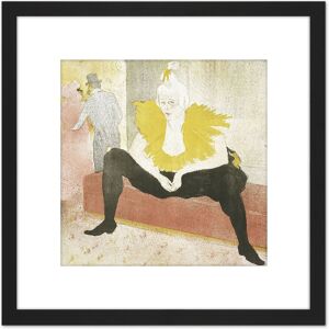 Artery8 Toulouse-Lautrec Clowness Mademoiselle Cha-U-Ka-O Painting 8X8 Inch Square Wooden Framed Wall Art Print Picture with Mount in Black Black Artery8 Toulouse-Lautrec Clowness Mademoiselle Cha-U-Ka-O Painting 8X8 Inch Square Wooden Framed Wall Art Print Picture with Mount in Black Black