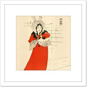 Artery8 Toulouse-Lautrec Irish Singer May Belfort Painting 8X8 Inch Square Wooden Framed Wall Art Print Picture with Mount in White White Artery8 Toulouse-Lautrec Irish Singer May Belfort Painting 8X8 Inch Square Wooden Framed Wall Art Print Picture with Mount in White White