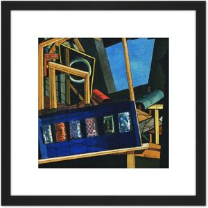 Artery8 Giorgio de Chirico The Faithful Servitor 8X8 Inch Square Wooden Framed Wall Art Print Picture with Mount in Black Black Artery8 Giorgio de Chirico The Faithful Servitor 8X8 Inch Square Wooden Framed Wall Art Print Picture with Mount in Black Black