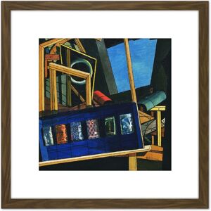 Artery8 Giorgio de Chirico The Faithful Servitor 8X8 Inch Square Wooden Framed Wall Art Print Picture with Mount in Brown Brown Artery8 Giorgio de Chirico The Faithful Servitor 8X8 Inch Square Wooden Framed Wall Art Print Picture with Mount in Brown Brown