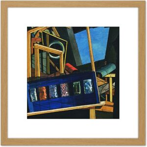 Artery8 Giorgio de Chirico The Faithful Servitor 8X8 Inch Square Wooden Framed Wall Art Print Picture with Mount in Light Oak Light Oak Artery8 Giorgio de Chirico The Faithful Servitor 8X8 Inch Square Wooden Framed Wall Art Print Picture with Mount in Light Oak Light Oak