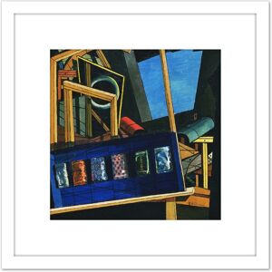 Artery8 Giorgio de Chirico The Faithful Servitor 8X8 Inch Square Wooden Framed Wall Art Print Picture with Mount in White White Artery8 Giorgio de Chirico The Faithful Servitor 8X8 Inch Square Wooden Framed Wall Art Print Picture with Mount in White White