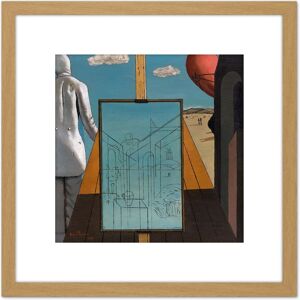 Artery8 Giorgio de Chirico Double Dream of Spring 8X8 Inch Square Wooden Framed Wall Art Print Picture with Mount in Light Oak Light Oak Artery8 Giorgio de Chirico Double Dream of Spring 8X8 Inch Square Wooden Framed Wall Art Print Picture with Mount in Light Oak Light Oak