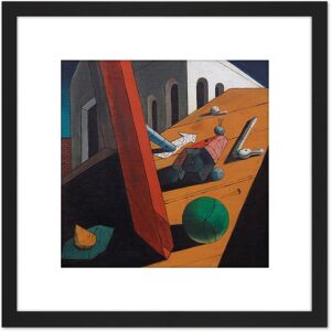 Artery8 Giorgio De Chirico Evil Genius Of A King 8X8 Inch Square Wooden Framed Wall Art Print Picture with Mount in Black Black Artery8 Giorgio De Chirico Evil Genius Of A King 8X8 Inch Square Wooden Framed Wall Art Print Picture with Mount in Black Black