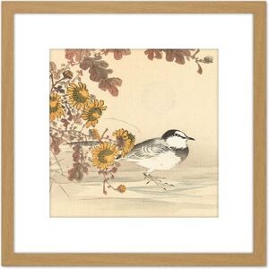 Artery8 Kono Bairei Wagtail Bird Flowers Japan Woodblock 8X8 Inch Square Wooden Framed Wall Art Print Picture with Mount in Light Oak Light Oak Artery8 Kono Bairei Wagtail Bird Flowers Japan Woodblock 8X8 Inch Square Wooden Framed Wall Art Print Picture with Mount in Light Oak Light Oak