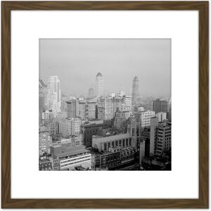 Artery8 New York City Skyline Skyscrapers Vintage Photo 8X8 Inch Square Wooden Framed Wall Art Print Picture with Mount in Brown Brown Artery8 New York City Skyline Skyscrapers Vintage Photo 8X8 Inch Square Wooden Framed Wall Art Print Picture with Mount in Brown Brown