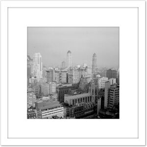 Artery8 New York City Skyline Skyscrapers Vintage Photo 8X8 Inch Square Wooden Framed Wall Art Print Picture with Mount in White White Artery8 New York City Skyline Skyscrapers Vintage Photo 8X8 Inch Square Wooden Framed Wall Art Print Picture with Mount in White White