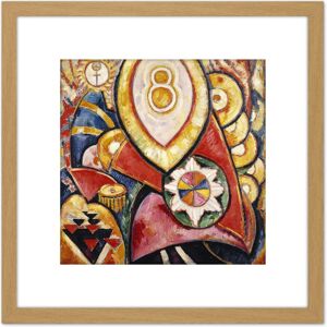 Artery8 Marsden Hartley Painting No 48 8X8 Inch Square Wooden Framed Wall Art Print Picture with Mount in Light Oak Light Oak Artery8 Marsden Hartley Painting No 48 8X8 Inch Square Wooden Framed Wall Art Print Picture with Mount in Light Oak Light Oak