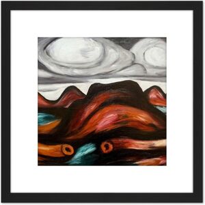 Artery8 Marsden Hartley New Mexico Recollection No 12 Painting 8X8 Inch Square Wooden Framed Wall Art Print Picture with Mount in Black Black Artery8 Marsden Hartley New Mexico Recollection No 12 Painting 8X8 Inch Square Wooden Framed Wall Art Print Picture with Mount in Black Black