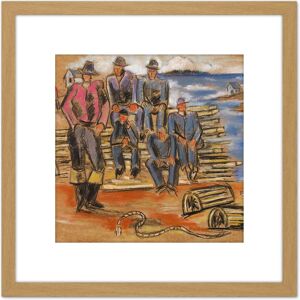 Artery8 Marsden Hartley Study Lobster Fishermen Painting 8X8 Inch Square Wooden Framed Wall Art Print Picture with Mount in Light Oak Light Oak Artery8 Marsden Hartley Study Lobster Fishermen Painting 8X8 Inch Square Wooden Framed Wall Art Print Picture with Mount in Light Oak Light Oak