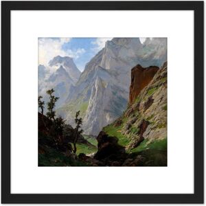 Artery8 De Haes Mancorbo Canal Los Picos De Europa 8X8 Inch Square Wooden Framed Wall Art Print Picture with Mount in Black Black Artery8 De Haes Mancorbo Canal Los Picos De Europa 8X8 Inch Square Wooden Framed Wall Art Print Picture with Mount in Black Black