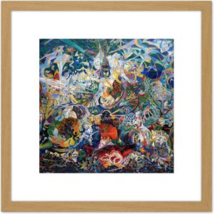 Artery8 Stella Battle Lights Coney Island Mardi Gras Painting 8X8 Inch Square Wooden Framed Wall Art Print Picture with Mount in Light Oak Light Oak Artery8 Stella Battle Lights Coney Island Mardi Gras Painting 8X8 Inch Square Wooden Framed Wall Art Print Picture with Mount in Light Oak Light Oak