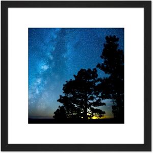 Artery8 BLM Wick Grand Canyon-Parashant Monument Stars Milky Way 8X8 Inch Square Wooden Framed Wall Art Print Picture with Mount in Black Black Artery8 BLM Wick Grand Canyon-Parashant Monument Stars Milky Way 8X8 Inch Square Wooden Framed Wall Art Print Picture with Mount in Black Black