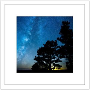 Artery8 BLM Wick Grand Canyon-Parashant Monument Stars Milky Way 8X8 Inch Square Wooden Framed Wall Art Print Picture with Mount in White White Artery8 BLM Wick Grand Canyon-Parashant Monument Stars Milky Way 8X8 Inch Square Wooden Framed Wall Art Print Picture with Mount in White White