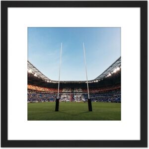 Artery8 Serer Rugby Goal Posts World Cup Stadium Sport Photo 8X8 Inch Square Wooden Framed Wall Art Print Picture with Mount in Black Black Artery8 Serer Rugby Goal Posts World Cup Stadium Sport Photo 8X8 Inch Square Wooden Framed Wall Art Print Picture with Mount in Black Black