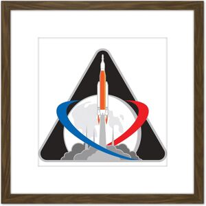 Artery8 Space NASA Artemis 1 Exploration Mission Emblem Badge Patch 8X8 Inch Square Wooden Framed Wall Art Print Picture with Mount in Brown Brown Artery8 Space NASA Artemis 1 Exploration Mission Emblem Badge Patch 8X8 Inch Square Wooden Framed Wall Art Print Picture with Mount in Brown Brown