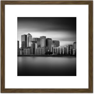 Artery8 Warby City Skyline Canary Wharf London Photo 8X8 Inch Square Wooden Framed Wall Art Print Picture with Mount in Brown Brown Artery8 Warby City Skyline Canary Wharf London Photo 8X8 Inch Square Wooden Framed Wall Art Print Picture with Mount in Brown Brown