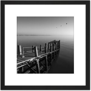 Artery8 Warby Wooden Jetty End Southend on Sea Pier Photo 8X8 Inch Square Wooden Framed Wall Art Print Picture with Mount in Black Black Artery8 Warby Wooden Jetty End Southend on Sea Pier Photo 8X8 Inch Square Wooden Framed Wall Art Print Picture with Mount in Black Black