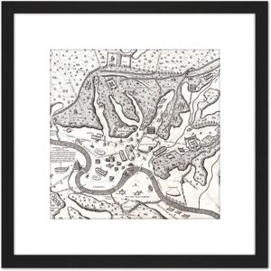 Artery8 Map Du Perac 1573 Ancient Rome Hills City Plan Chart 8X8 Inch Square Wooden Framed Wall Art Print Picture with Mount in Black Black Artery8 Map Du Perac 1573 Ancient Rome Hills City Plan Chart 8X8 Inch Square Wooden Framed Wall Art Print Picture with Mount in Black Black