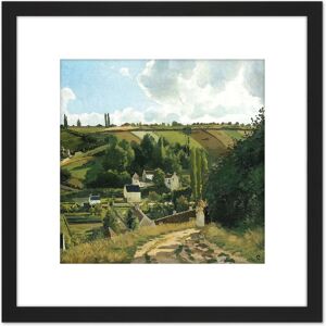 Artery8 Pissarro Jalais Hill Pontoise Landscape Painting 8X8 Inch Square Wooden Framed Wall Art Print Picture with Mount in Black Black Artery8 Pissarro Jalais Hill Pontoise Landscape Painting 8X8 Inch Square Wooden Framed Wall Art Print Picture with Mount in Black Black