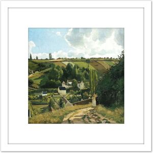 Artery8 Pissarro Jalais Hill Pontoise Landscape Painting 8X8 Inch Square Wooden Framed Wall Art Print Picture with Mount in White White Artery8 Pissarro Jalais Hill Pontoise Landscape Painting 8X8 Inch Square Wooden Framed Wall Art Print Picture with Mount in White White