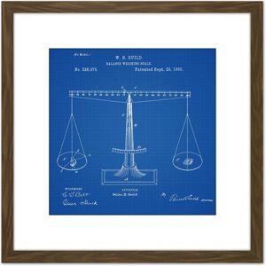 Artery8 Guild Balance Weighing Measuring Scale Vintage 1885 Patent Plan 8X8 Inch Square Wooden Framed Wall Art Print Picture with Mount in Brown Brown Artery8 Guild Balance Weighing Measuring Scale Vintage 1885 Patent Plan 8X8 Inch Square Wooden Framed Wall Art Print Picture with Mount in Brown Brown