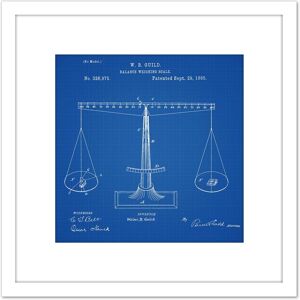 Artery8 Guild Balance Weighing Measuring Scale Vintage 1885 Patent Plan 8X8 Inch Square Wooden Framed Wall Art Print Picture with Mount in White White Artery8 Guild Balance Weighing Measuring Scale Vintage 1885 Patent Plan 8X8 Inch Square Wooden Framed Wall Art Print Picture with Mount in White White
