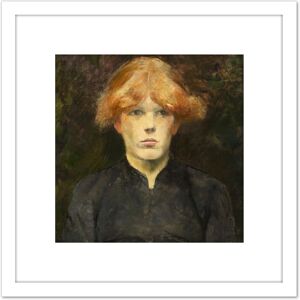 Artery8 Henri De Toulouse Lautrec Carmen Painting 8X8 Inch Square Wooden Framed Wall Art Print Picture with Mount in White White Artery8 Henri De Toulouse Lautrec Carmen Painting 8X8 Inch Square Wooden Framed Wall Art Print Picture with Mount in White White