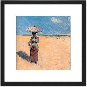 Artery8 Jean Louis Forain Walk In The Sun C1880 Painting 8X8 Inch Square Wooden Framed Wall Art Print Picture with Mount in Black Black Artery8 Jean Louis Forain Walk In The Sun C1880 Painting 8X8 Inch Square Wooden Framed Wall Art Print Picture with Mount in Black Black