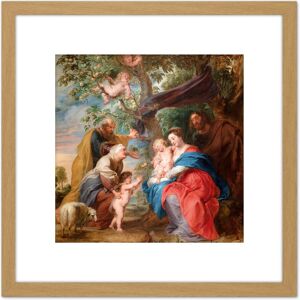 Artery8 Rubens The Holy Family Under An Apple Tree Painting 8X8 Inch Square Wooden Framed Wall Art Print Picture with Mount in Light Oak Light Oak Artery8 Rubens The Holy Family Under An Apple Tree Painting 8X8 Inch Square Wooden Framed Wall Art Print Picture with Mount in Light Oak Light Oak